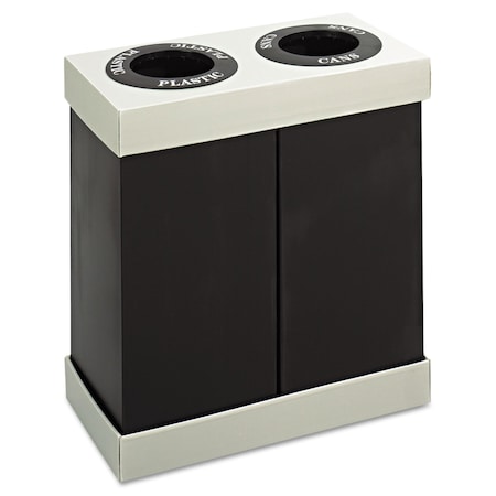 Safco Rectangular Trash Can, Black, Polyethylene 9794BL